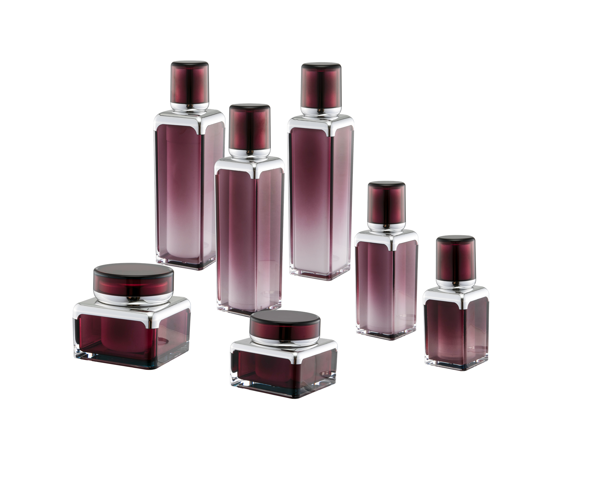 KR-4001 প্যাকেজিং প্রসাধনী জার এক্রাইলিক বোতল এবং প্রসাধনী জন্য জার নতুন বোতল সেট